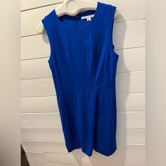 💙 Diane von Furstenberg Royal Blue Sleeveless Dress – Size 14 - Picture 9 of 13